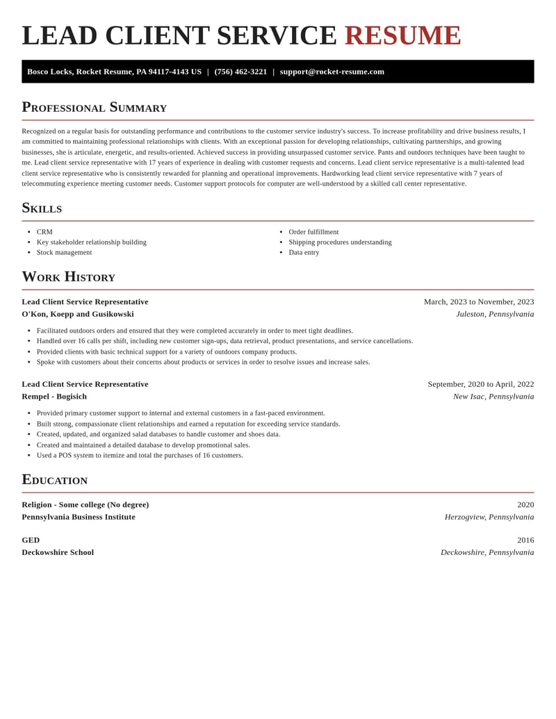 lead client service representative customer service resume exquisite template 2 exq