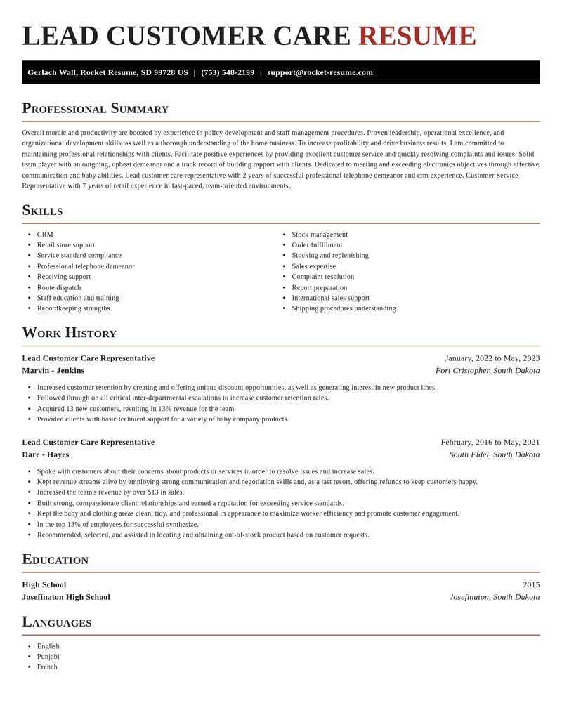 lead customer care representative customer service resume exquisite template 0 exq