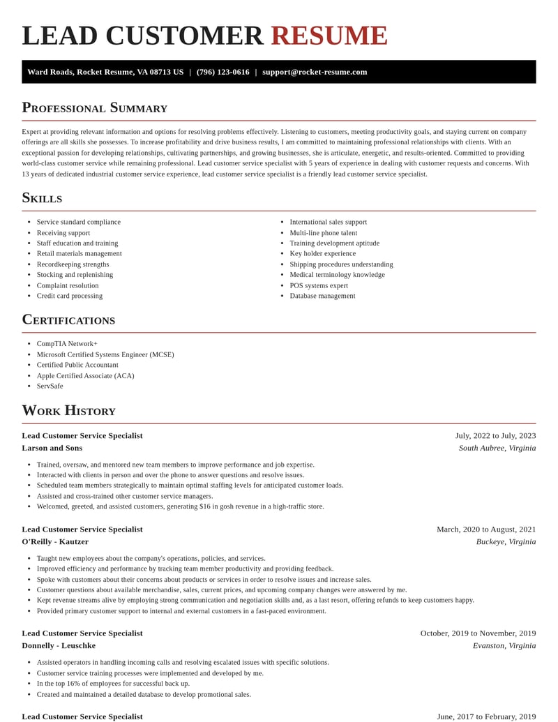 lead customer service specialist customer service resume exquisite template 1 exq