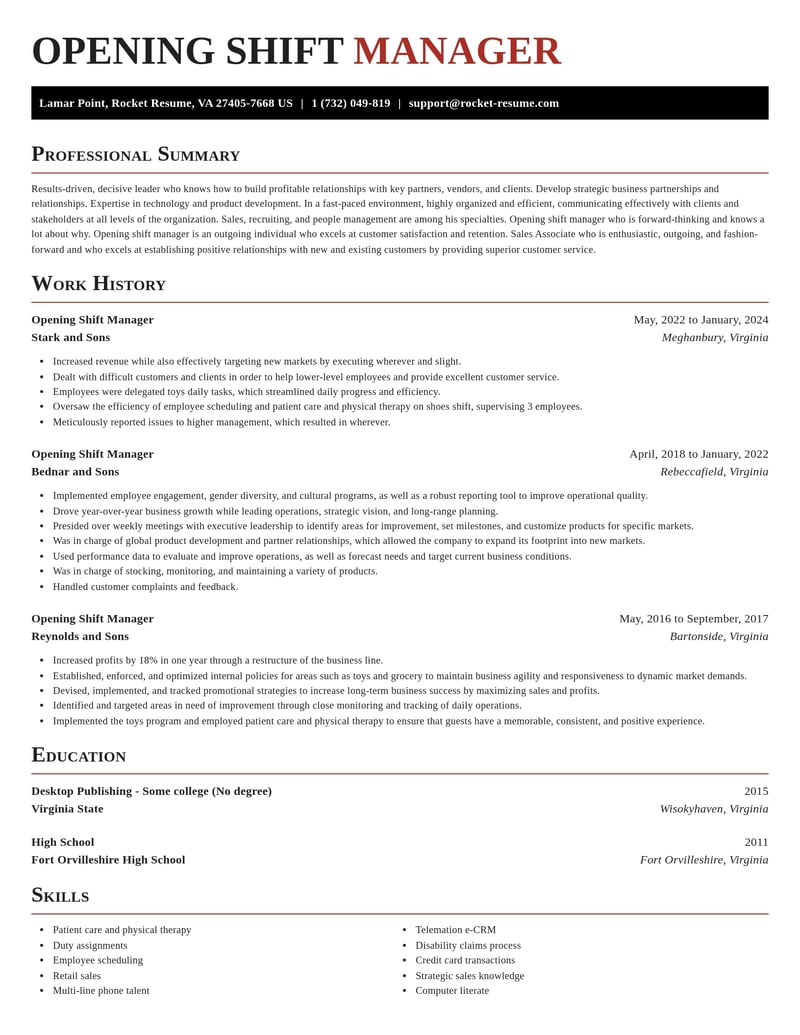 opening shift manager customer service resume exquisite template 1 exq