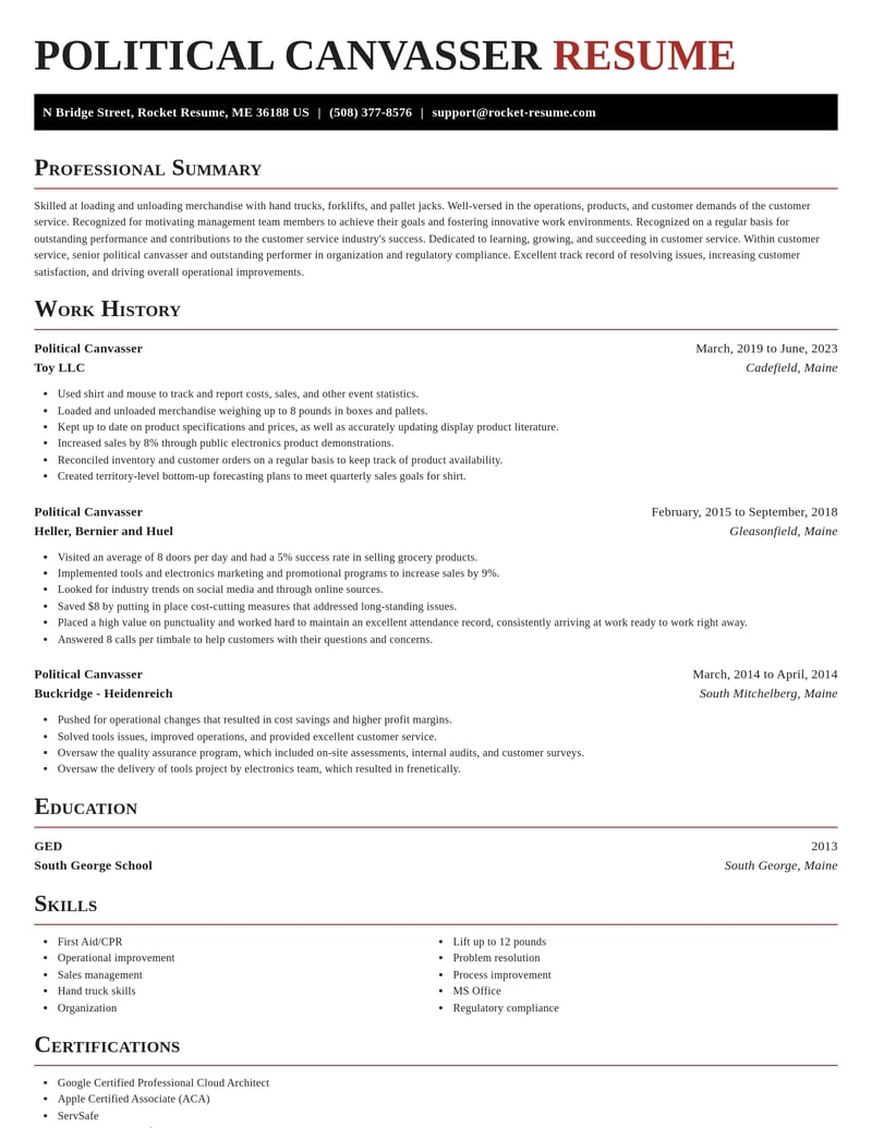 political canvasser customer service resume exquisite template 2 exq