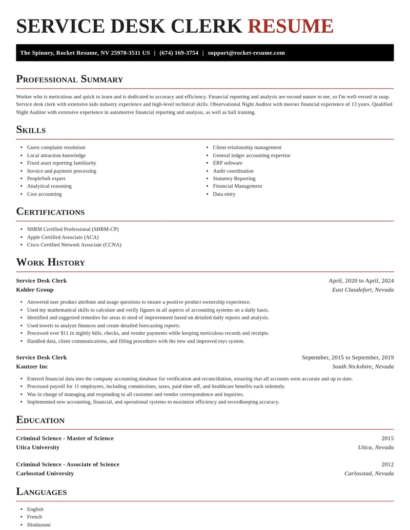 service desk clerk customer service resume exquisite template 1 exq