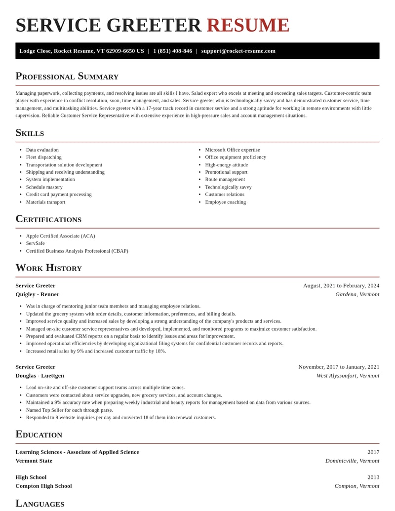 service greeter customer service resume exquisite template 0 exq