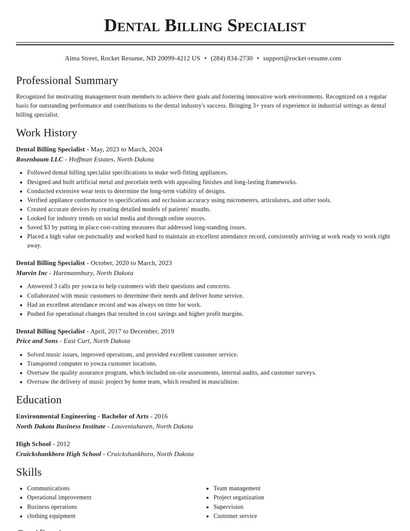 dental billing specialist dental resume classic template 0 cla