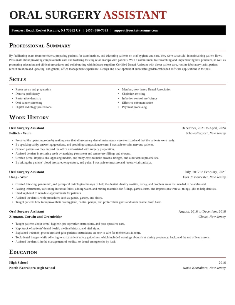 oral surgery assistant dental resume exquisite template 2 exq