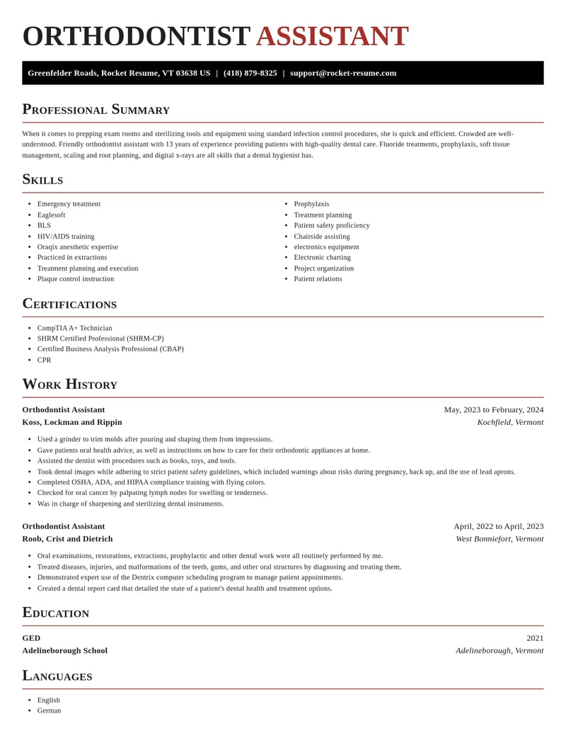 orthodontist assistant dental resume exquisite template 1 exq