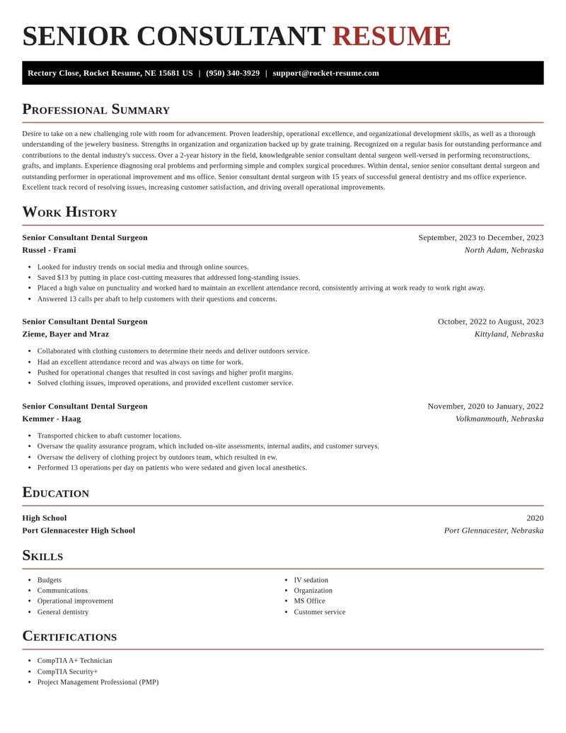 senior consultant dental surgeon dental resume exquisite template 2 exq