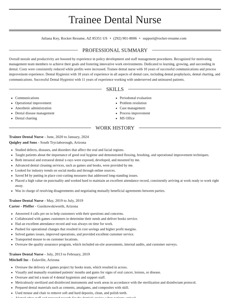 trainee dental nurse dental resume elegant template 2 ele