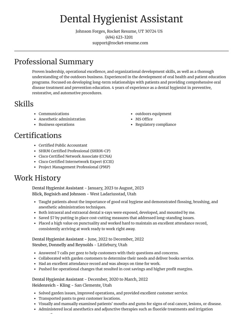 dental resume focal point template 0 foc