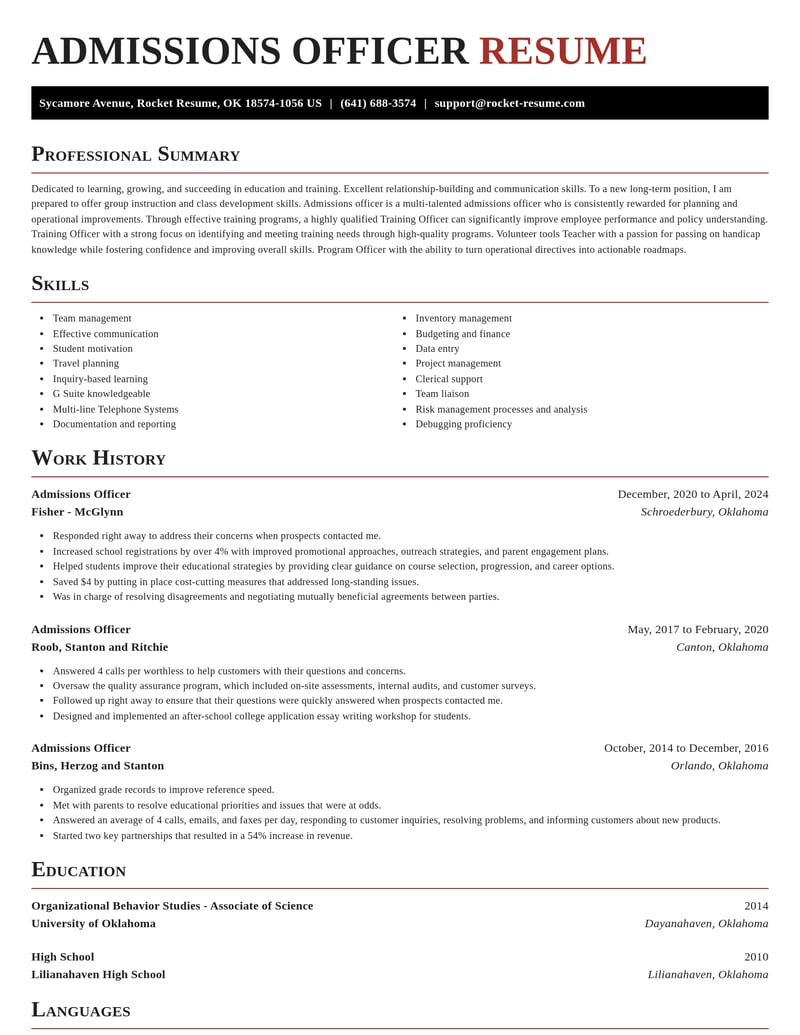 admissions officer education and training resume exquisite template 0 exq