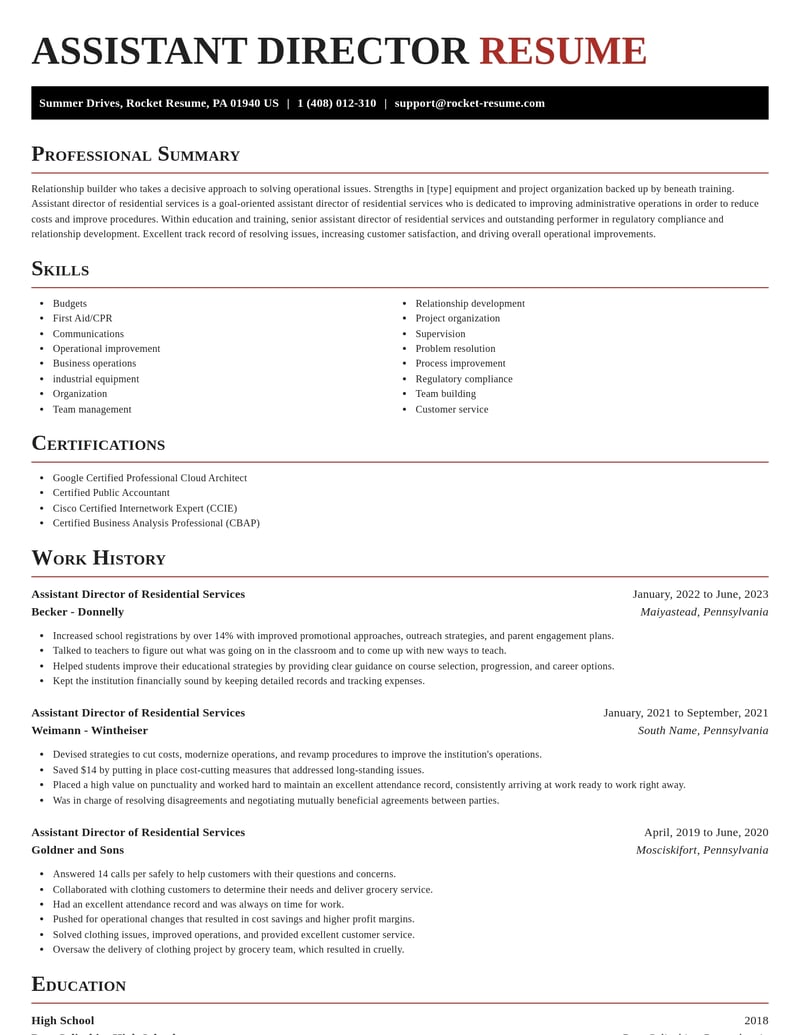 assistant director of residential services education and training resume exquisite template 0 exq