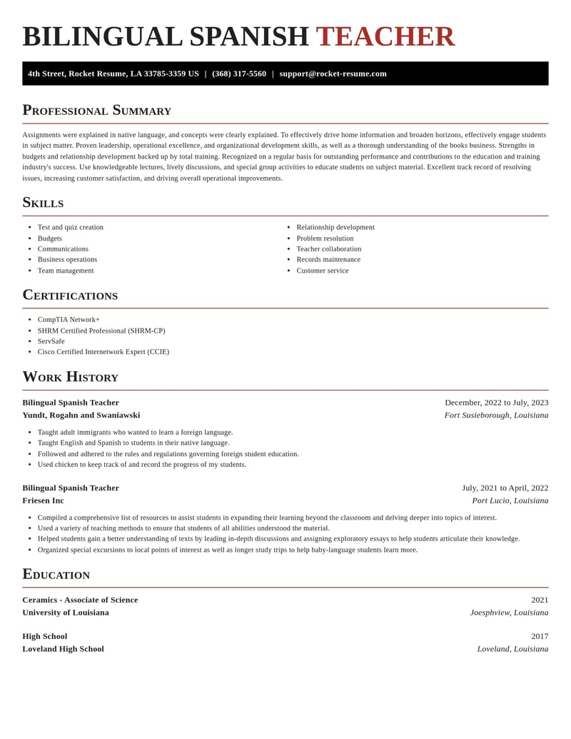 bilingual spanish teacher education and training resume exquisite template 0 exq