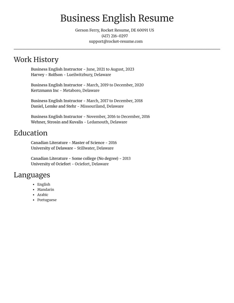 business english instructor education and training resume focal point template 1 foc