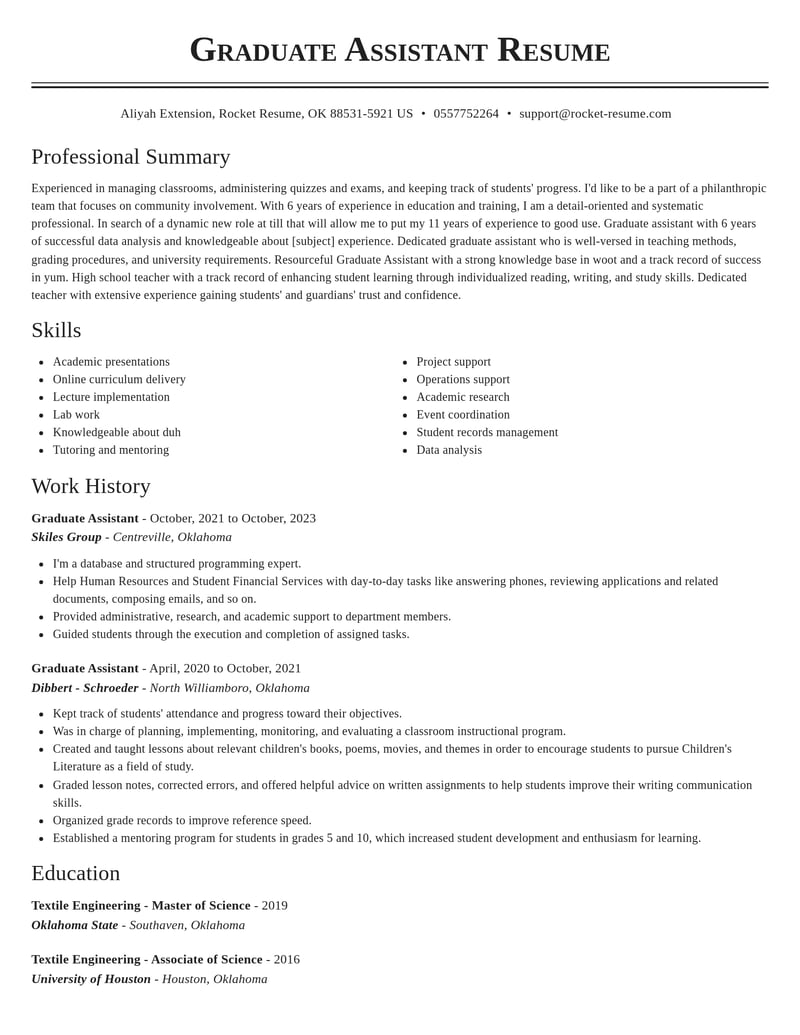 graduate assistant education and training resume classic template 0 cla