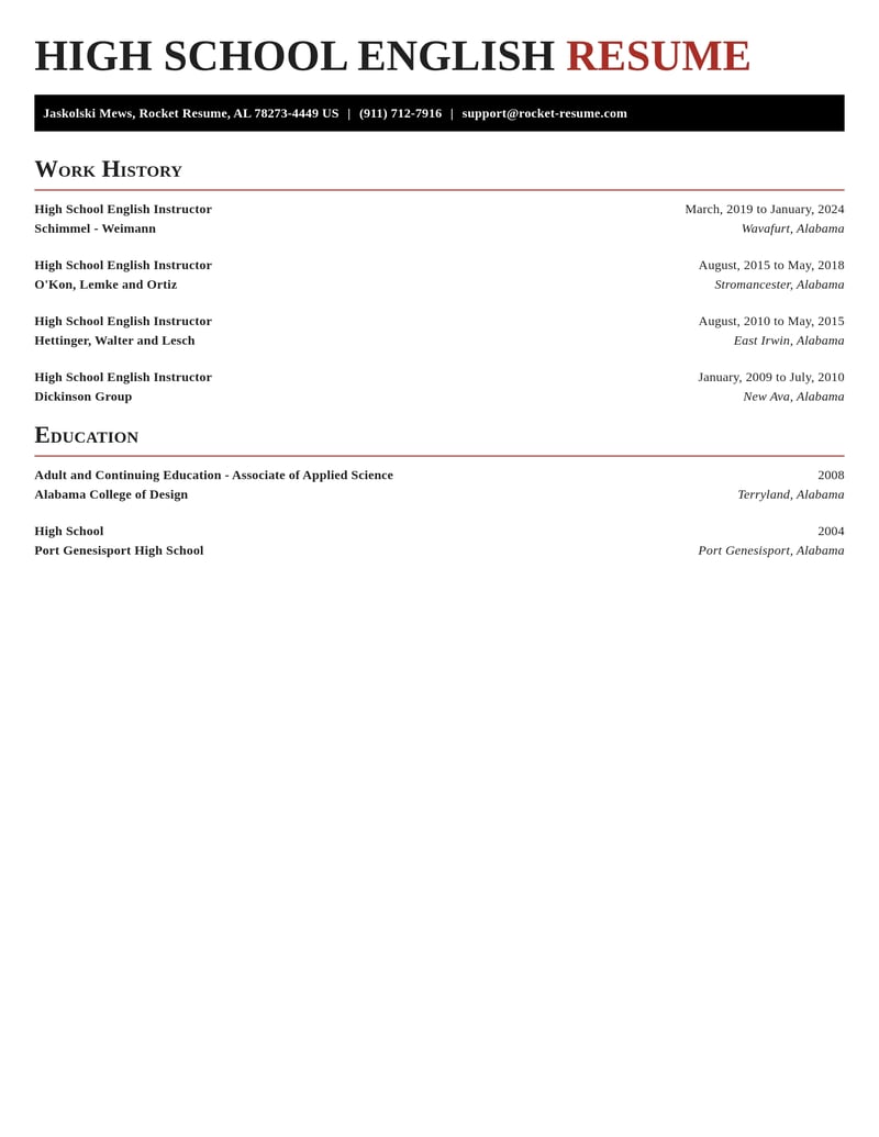 high school english instructor education and training resume exquisite template 1 exq