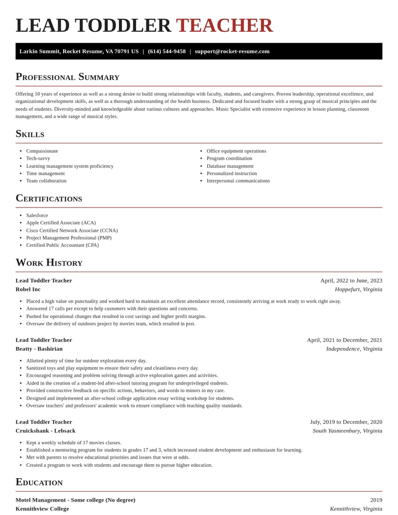 lead toddler teacher education and training resume exquisite template 2 exq