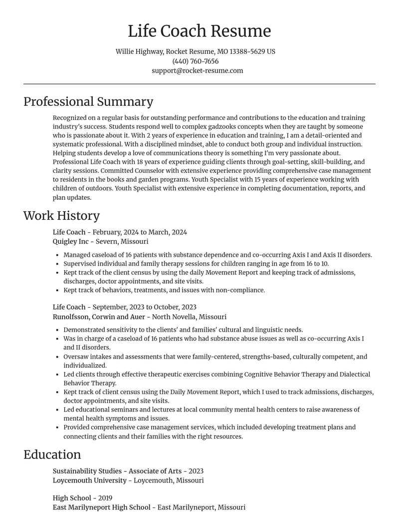 life coach education and training resume focal point template 2 foc