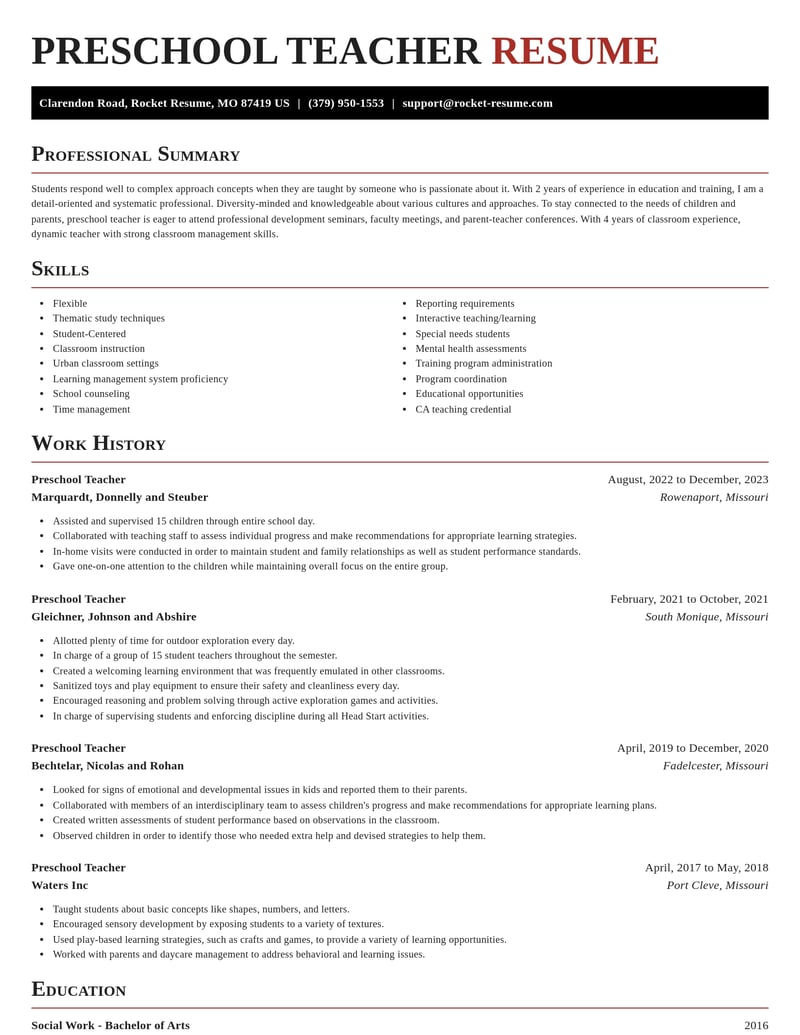preschool teacher education and training resume exquisite template 0 exq