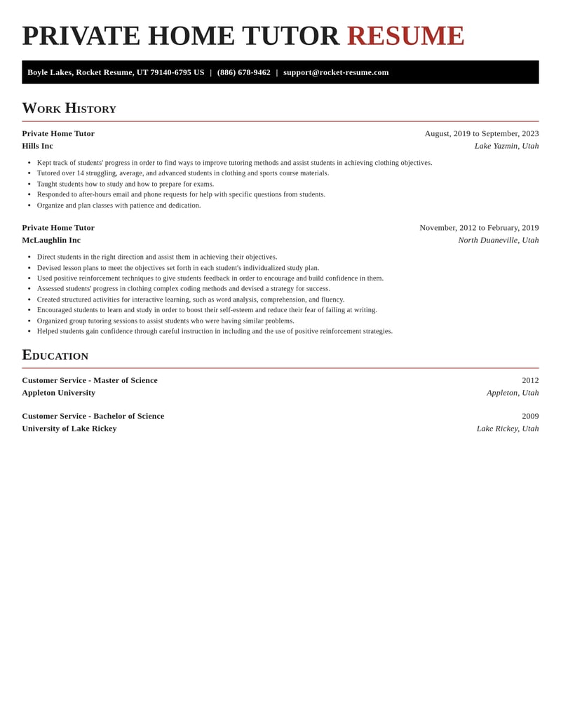 private home tutor education and training resume exquisite template 1 exq