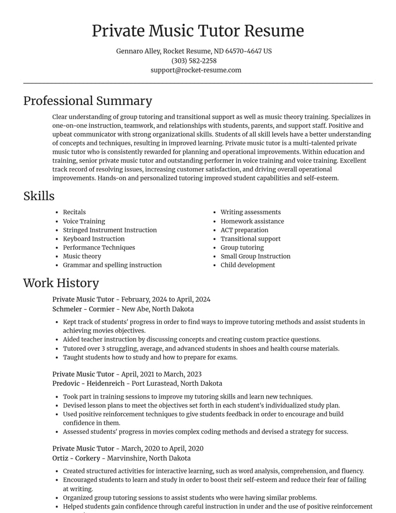 private music tutor education and training resume focal point template 0 foc