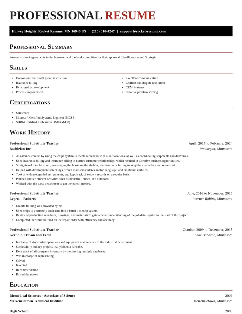 professional substitute teacher education and training resume exquisite template 1 exq