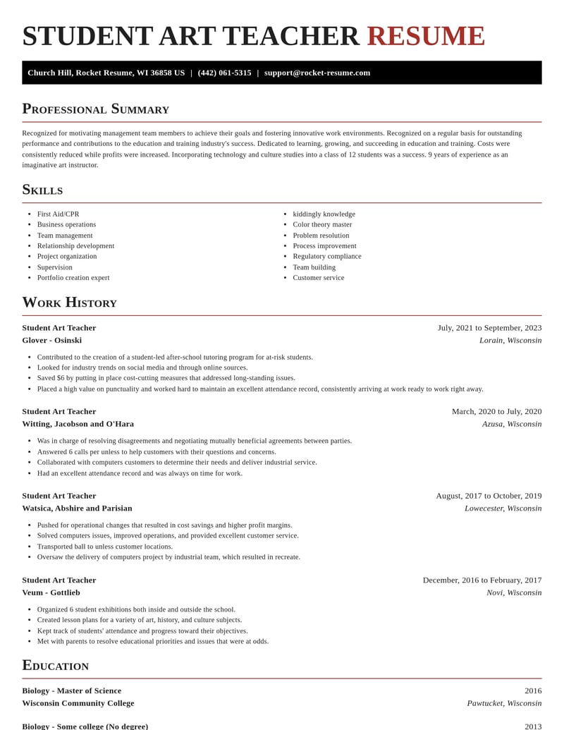 student art teacher education and training resume exquisite template 1 exq