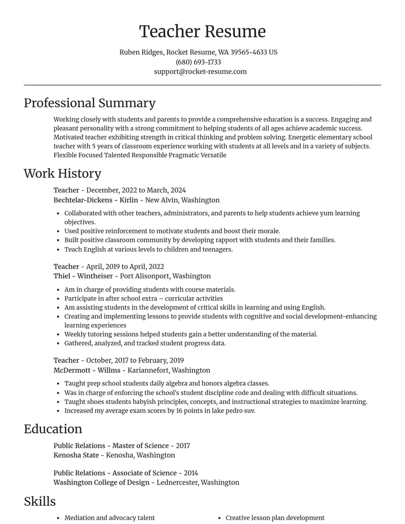 teacher education and training resume focal point template 0 foc