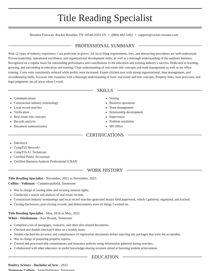 title reading specialist education and training resume elegant template 0 ele