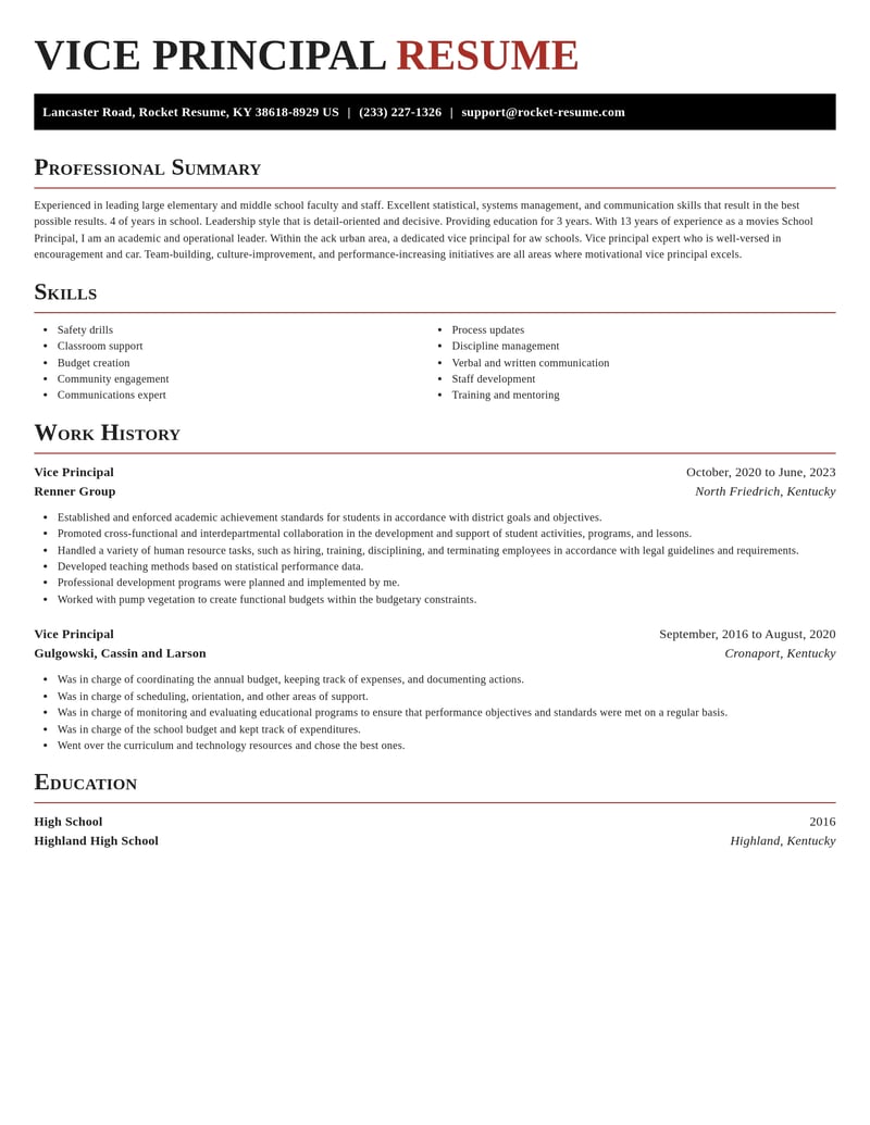 vice principal education and training resume exquisite template 2 exq