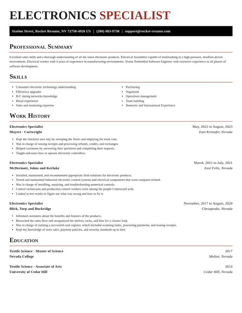 electronics resume exquisite template 2 exq
