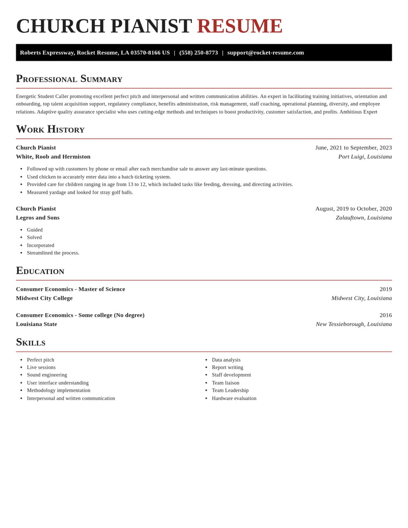 church pianist entertainment and performing arts resume exquisite template 2 exq