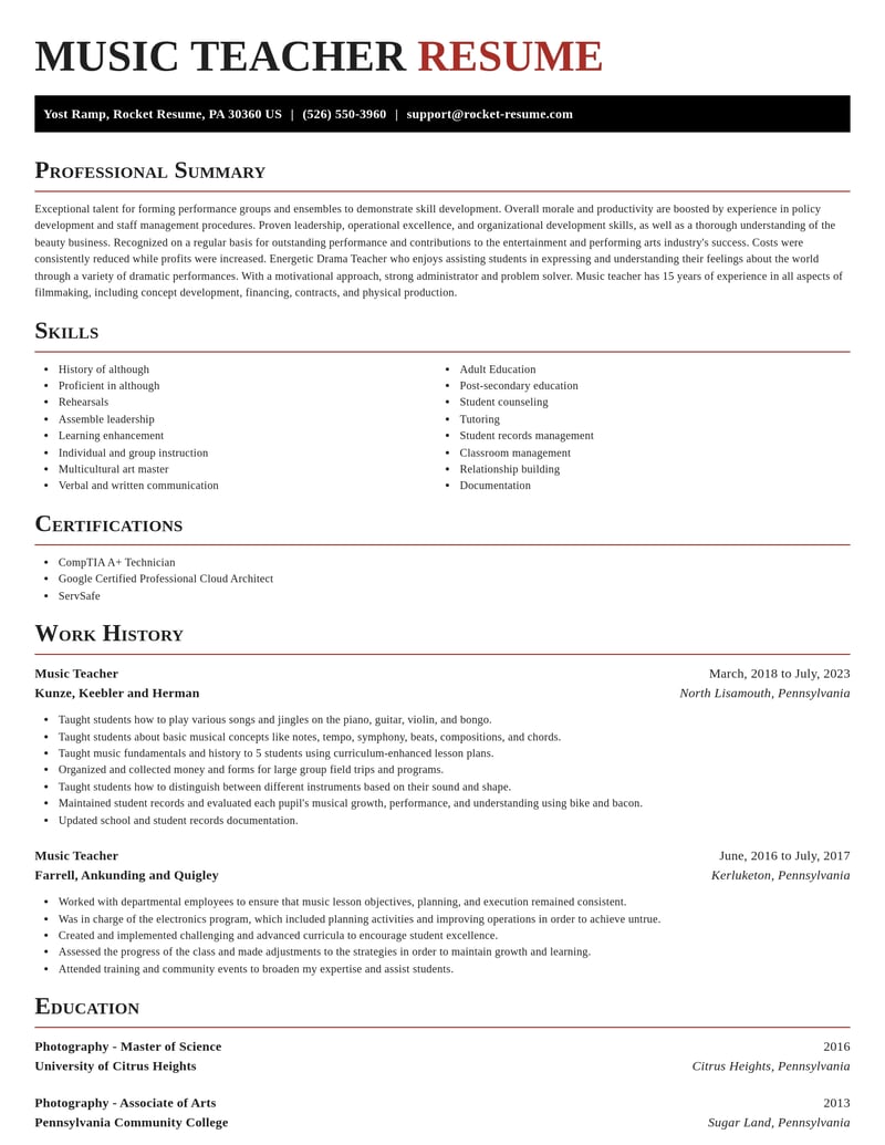 music teacher entertainment and performing arts resume exquisite template 0 exq