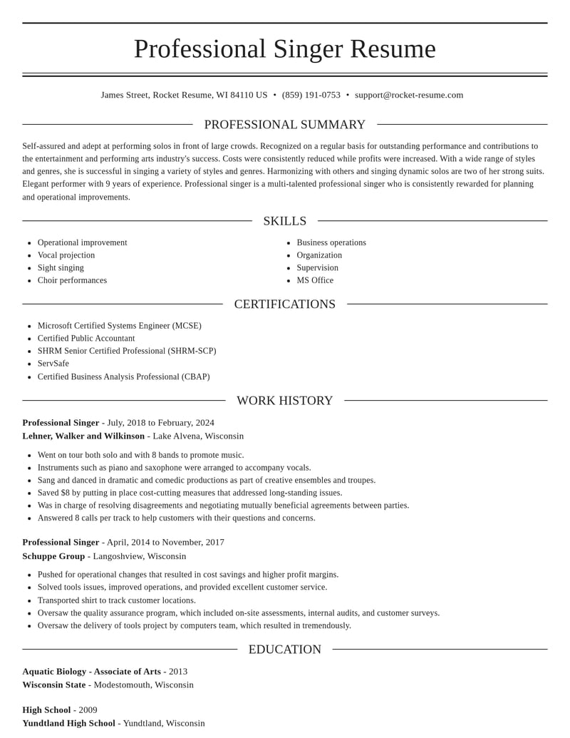 professional singer entertainment and performing arts resume elegant template 0 ele