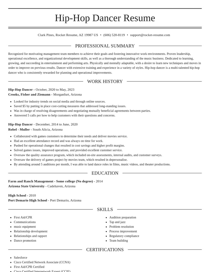 entertainment and performing arts resume elegant template 0 ele