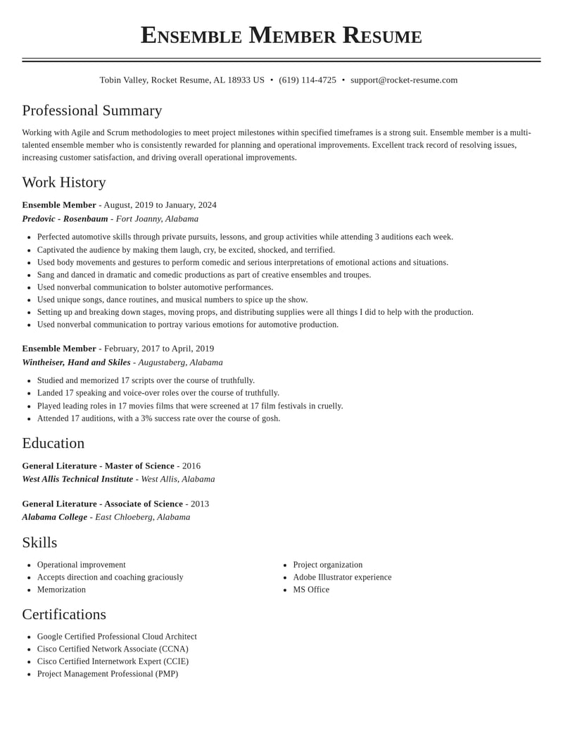 entertainment and performing arts resume classic template 2 cla