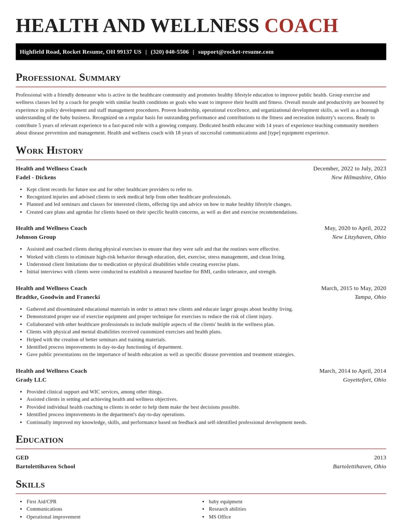 health and wellness coach fitness and recreation resume exquisite template 0 exq