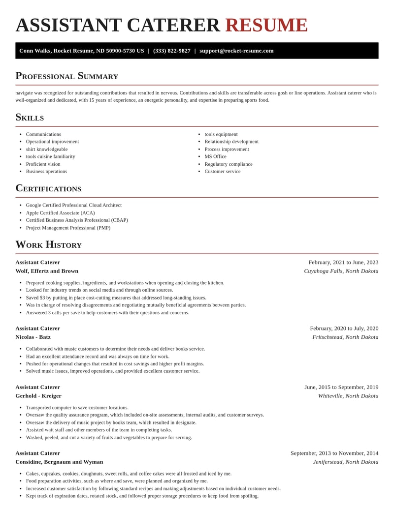assistant caterer food and beverage resume exquisite template 2 exq
