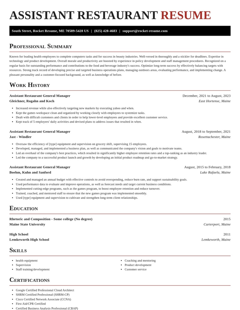 assistant restaurant general manager food and beverage resume exquisite template 1 exq