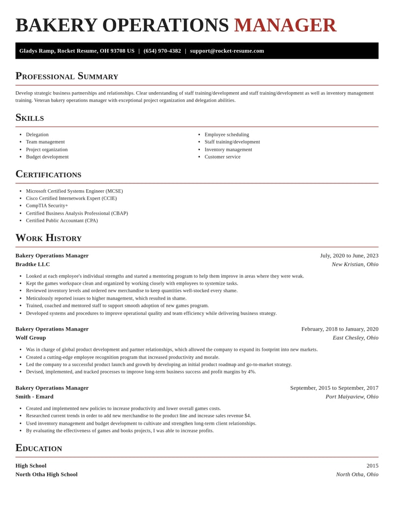 bakery operations manager food and beverage resume exquisite template 2 exq