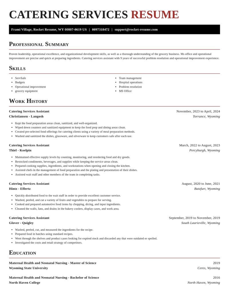catering services assistant food and beverage resume exquisite template 2 exq
