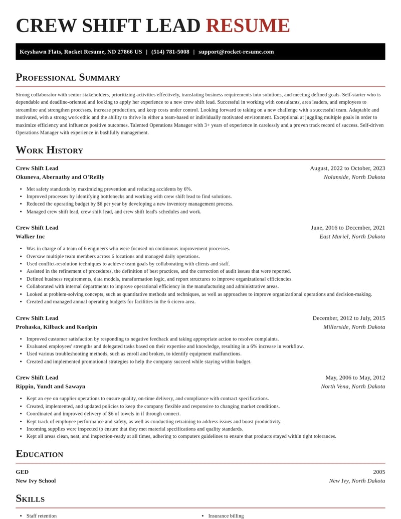 crew shift lead food and beverage resume exquisite template 1 exq