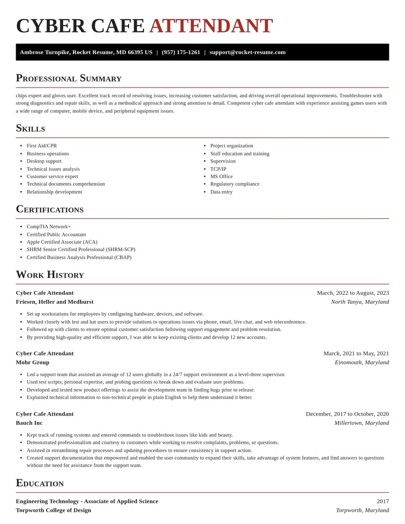cyber cafe attendant food and beverage resume exquisite template 2 exq