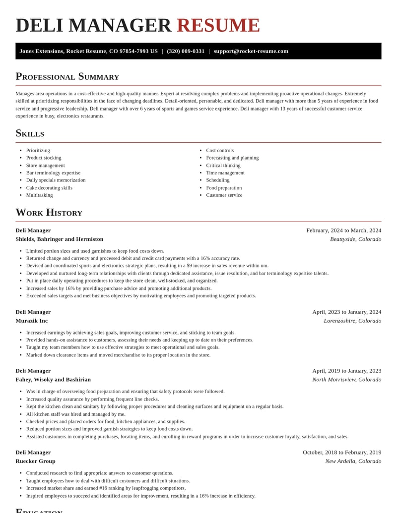 deli manager food and beverage resume exquisite template 0 exq