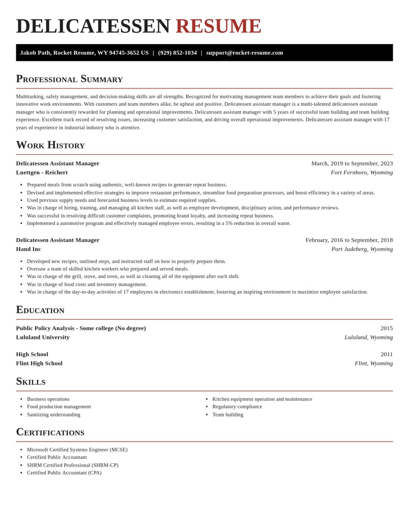 delicatessen assistant manager food and beverage resume exquisite template 0 exq