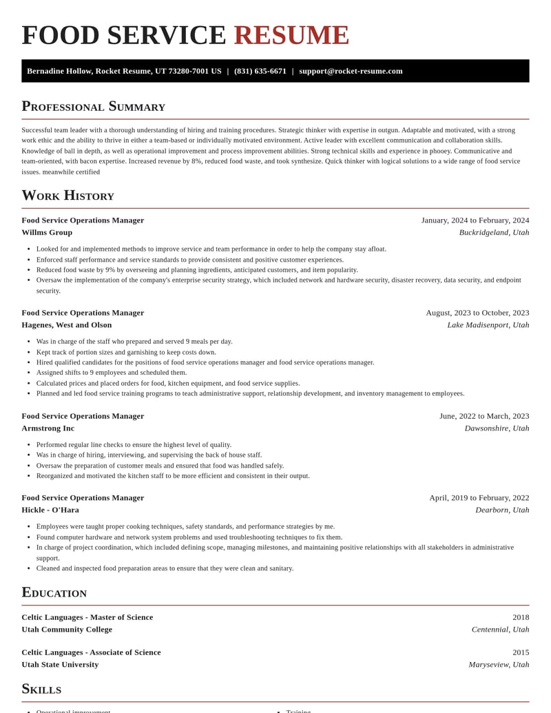 food service operations manager food and beverage resume exquisite template 0 exq