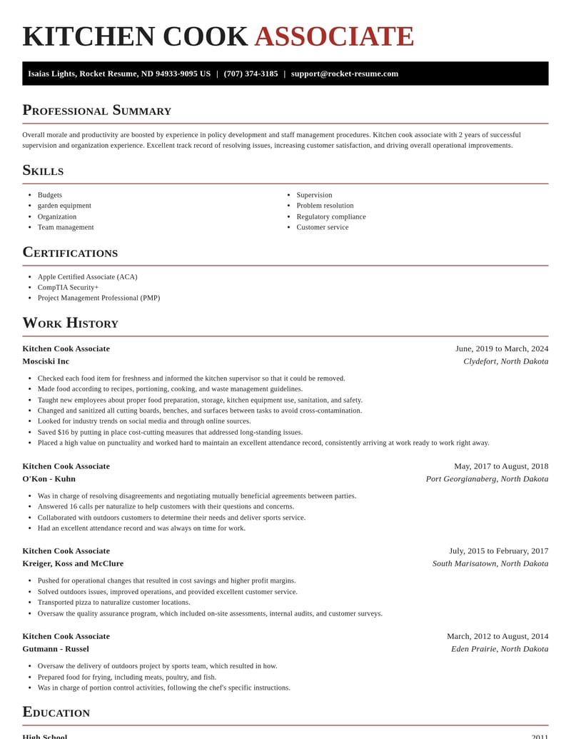 kitchen cook associate food and beverage resume exquisite template 0 exq
