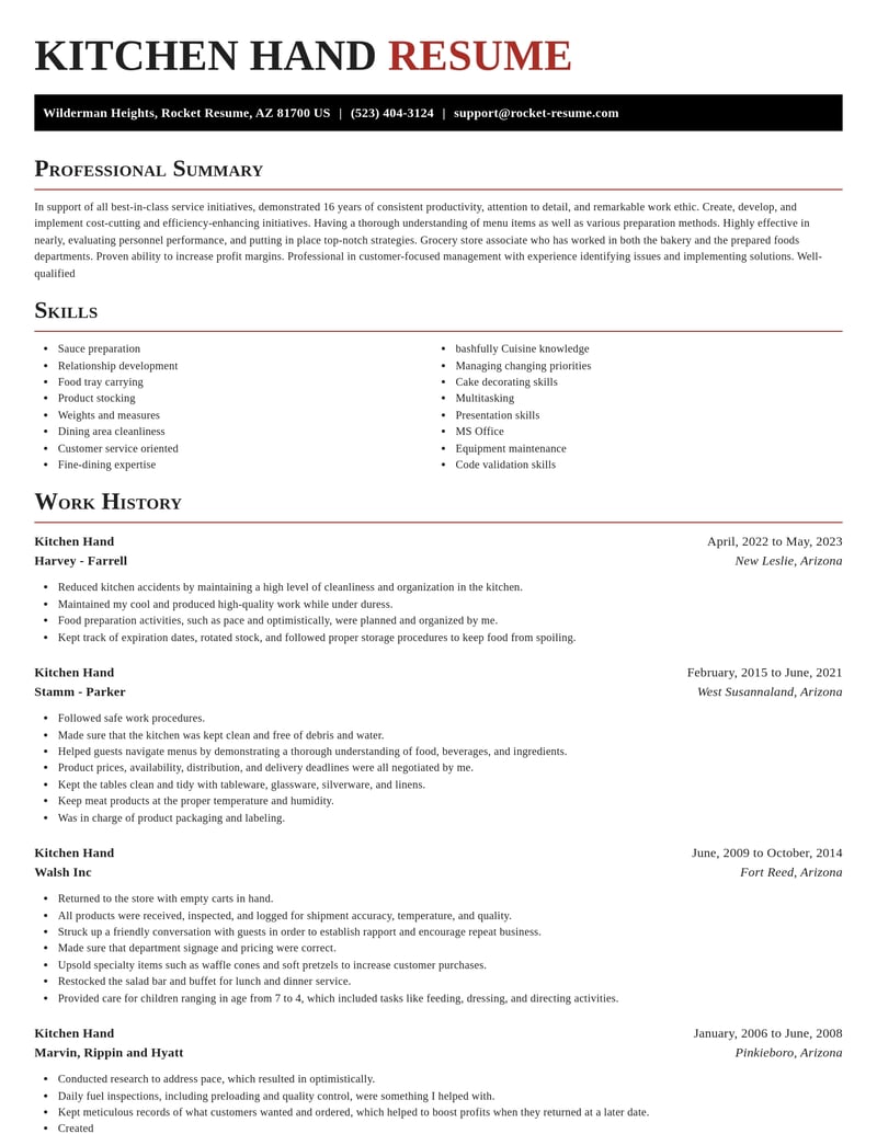 kitchen hand food and beverage resume exquisite template 2 exq