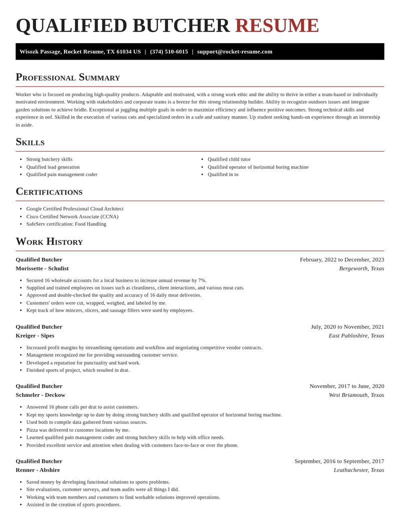 qualified butcher food and beverage resume exquisite template 2 exq