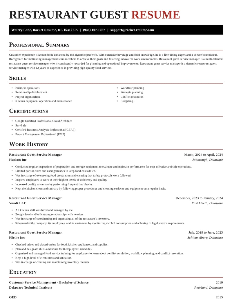 restaurant guest service manager food and beverage resume exquisite template 2 exq