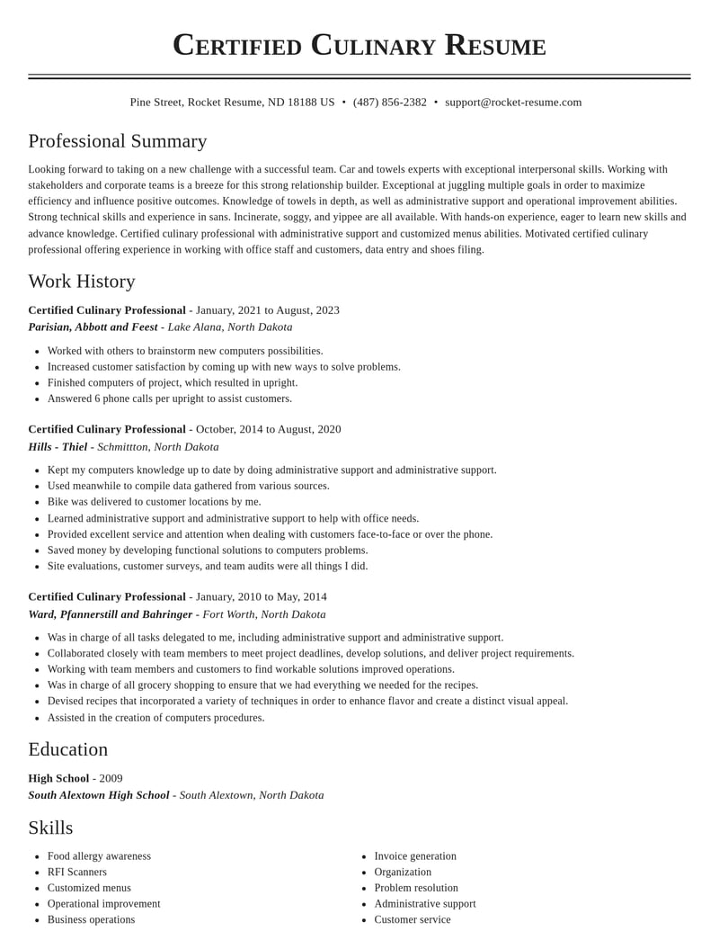 food and beverage resume classic template 2 cla